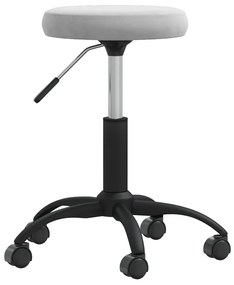 vidaXL Scaun de bucătărie, gri deschis, catifea