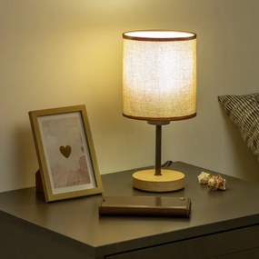 Lampă de masă Brilagi NUBILA WOOD 1xE27/25W/230V stejar/maro