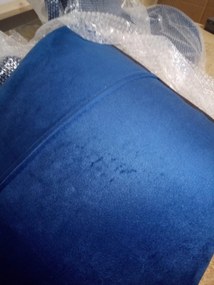 OFERTA Scaun de masa MANGO VELVET cu picioare negre, albastru II. calitate