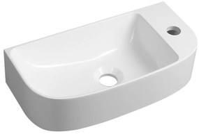 Chiuvetă mică pentru WC albă din compozit mineral 44x22 cm Alga – Sapho