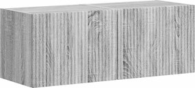 vidaXL Dulap TV de perete Pe perete 2 pcs Gri Sonoma 60 x 31 x 29.5 cm