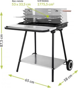 Grătar cu cărbune MIR404, pătrat