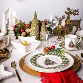 Altom Farfurie de desert din porțelan ChristmasTree 20 cm