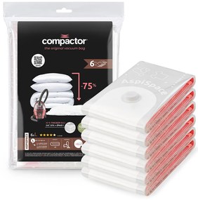 Compactor Set de saci de depozitare sub vidAspispace L 120 l, 80 x 100 cm, 6 buc.