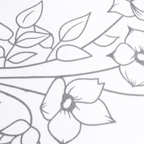 Lenjerie de pat Matex Satin Flori gri , 140 x 200cm, 70 x 90 cm