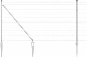 vidaXL Gard cu Stâlp Argintiu 1,4 x 10 m Oțel