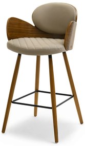 Scaun Aimee H (bej închis + nuc). Promo -16%. 1110637