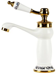 Izmir White & Gold Baterie retro pentru lavoar