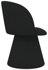 Scaun de sufragerie negru tapițat Maia – Makamii