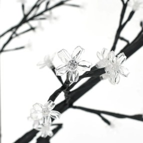 Pom Craciun, 200 LED-uri alb cald, flori de cires, 180 cm 1, Alb cald, 180 cm