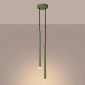 Sollux SL.2134 - Lustră suspendată pe cablu PASTELO 2xG9/8W/230V verde