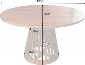 Masa rotunda din lemn de salcam Maison Jade 130cm