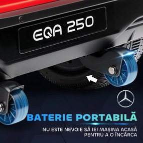 HOMCOM Mașină Electrică cu Licență Mercedes, Auto pentru Copii cu Telecomandă, Faruri și Claxon, 111.5x69x52.5 cm, Roșie