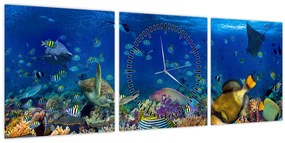 Tablou - Ocean (cu ceas) (90x30 cm)
