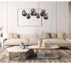 ITALUX PND-406007-10A-BCR - Lustră pe cablu CANELLO 10xG9/5W/230V negru