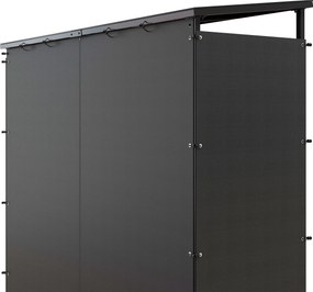 Outsunny Adăpost pentru lemne suport exterior sarcină maximă 2000 kg cu husă de protecție impermeabilă 185 x 62 x 184 cm negru | Aosom Romania