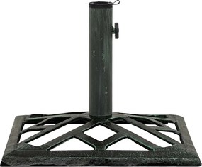 vidaXL Bază de umbrelă, verde, 44x44x31, fontă