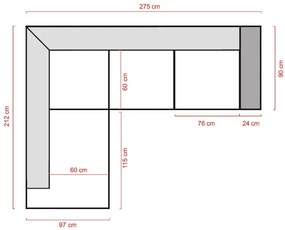 Coltar Culoare Maro Deschis, MICA Varianta de colt: Colt Stanga