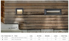 Spot LED incastrabil de exterior ambiental IP65 Ankle 0221GY SRT
