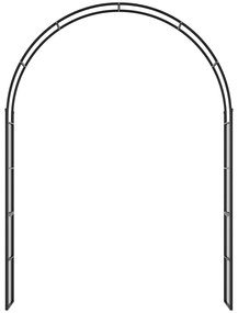 Outsunny Pergolă de Grădină pentru Cățărare Viță de Vie și Plante, 157x40x223 cm, Negru  | Aosom Romania