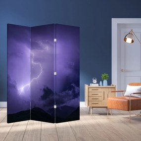 Paravan - Cerul violet - fulger (126x170 cm)