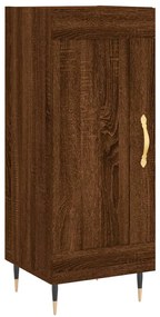 830427 vidaXL Servantă, stejar maro, 34,5x34x90 cm, lemn compozit