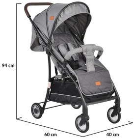 Carucior sport ultracompact pentru copii NOVOKIDS™ London PRO, Transformabil in troller, Spatar reglabil in 3 trepte, Pozitie somn, Roti