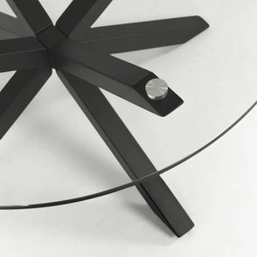 Masă rotundă dining cu blat din sticlă Kave Home, ø 119 cm