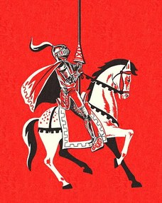 Ilustrație Knight Riding a Horse, CSA Images