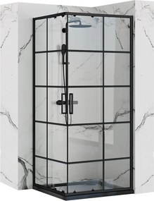 Cabina de dus Rea Concept Black 90x90 cm