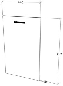 Usa Masina Vase Karo, Alb, 45 x 70 cm