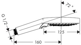 Para de dus, Hansgrohe, Raindance Select S 120, cu 3 jeturi, negru cromat periat