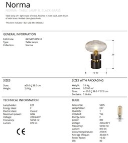Veioza/Lampa de masa design modern Norma