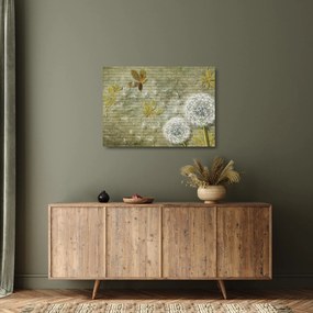 Tablou pe sticlă - Păpădii suflate de vânt (70x50 cm)