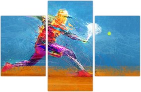 Tablou - Jucător de tenis pictat (90x60 cm)