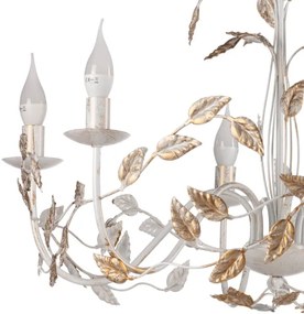 Lustră pe lanț ONLI COLLANA 6xE14/6W/230V alb/auriu