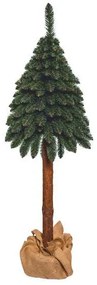 Brad artificial, trunchi lemn natural, cu suport, 180 cm, Jumi