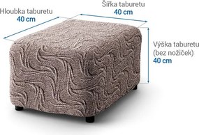 Gaico Huse bielastice BRILLANTE maro taburet (40 x 40 x 40 cm)