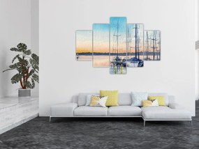 Tablou - Plimbare cu barca, aquarel (150x105 cm)