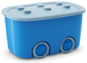 Cutie de depozitare pentru copii albastru-deschis din plastic 58x39x32 cm Funny Box – KIS