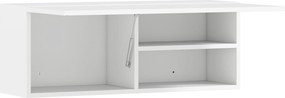 HOMCOM Dulap Suspendat pentru Baie cu Ușă Rabatabilă și Rafturi, 80x25x30 cm, Alb | Aosom Romania