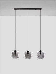 Lustra cu 3 pendule modern PALMER fumuriu