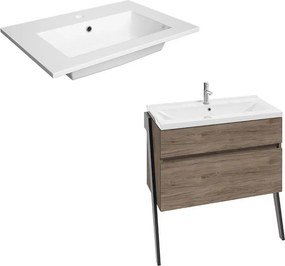 Set dulap baza suspendat Defra Op-Arty nuc rockford cu lavoar compozit Flex 80
