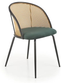 Scaun K508 ratan – velvet verde