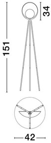 Lampadar/Lampa LED de podea decorativa KITRO
