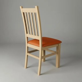 Scaun de dining SIMON stejar/portocaliu