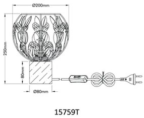 Lampă de masă Globo 15759T MIKA 1xE27/40W/230V