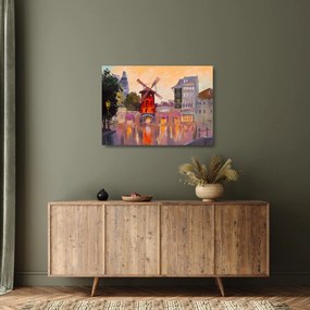 Tablou pe sticlă - Moulin rouge, Paris, Franța (70x50 cm)