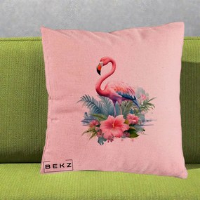 Perna Decorativa Raton in Halat Roz, 40x40 cm, Roz, Husa Detasabila, Perna Inclusa, BEKZ®