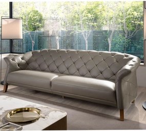 Canapea 3 locuri design LUX Chester Grey Leather